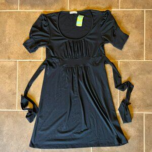 Xi Forever 21 Navy Blue, Tie at Back, Midi Y2K Dress Large